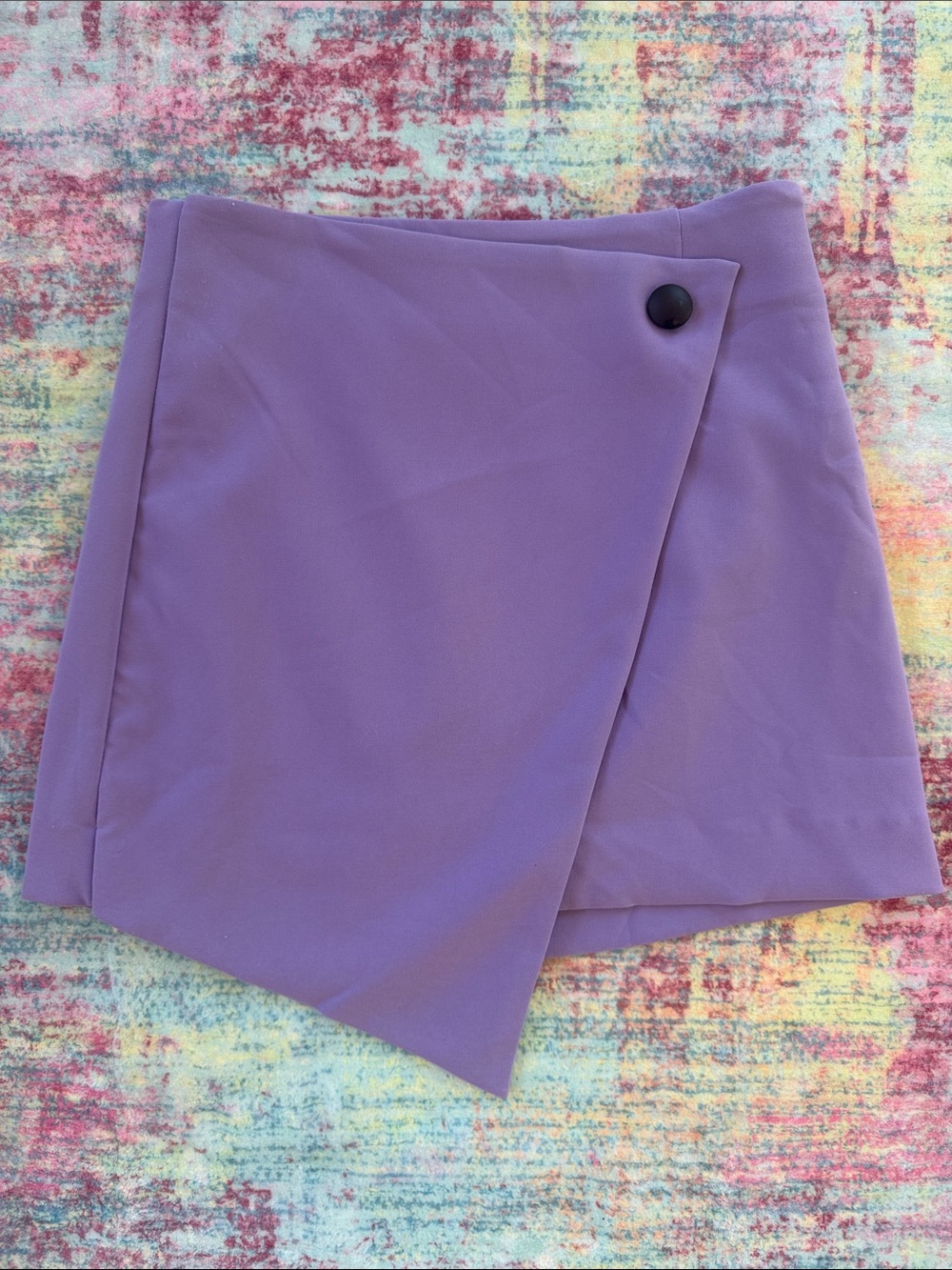 Forever 21 Lavender Asymmetrical Wrap Mini Skirt